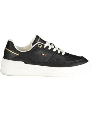 Tommy Hilfiger 's Essential Basket Low Top Runner Trainers - Black