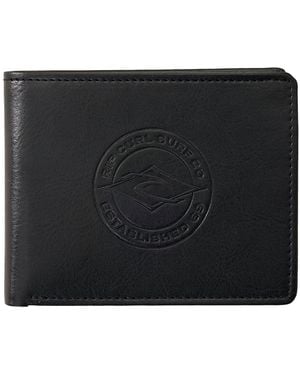 Rip Curl Stapler Pu All Day Faux Leather Wallet Black For