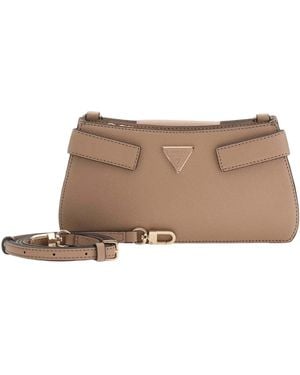 Guess Serenova Mini Crossbody Bag Pale Mocha Taupe - Black