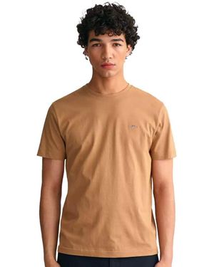 GANT Reg Shield SS-Maglietta T-Shirt - Marrone