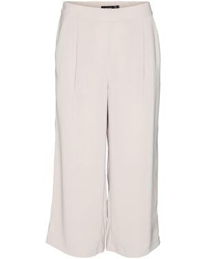 Vero Moda Vmcoco Culotte Pant Wvn Ga Noos Fabric Trousers - White