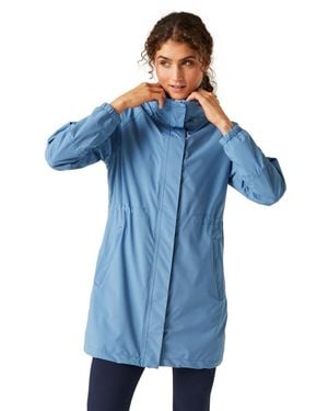 Regatta Waterproof Jacket Abrigo Sagano con Cremallera Completa para Mujer - Azul
