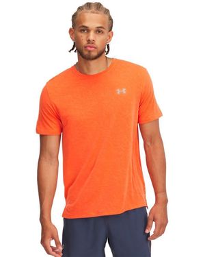 Under Armour Ua Launch Camo T-shirt Met Korte Mouwen Voor - Oranje