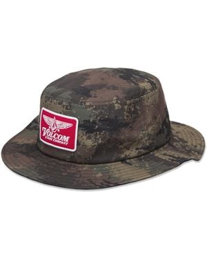 Volcom Froth Bucket Hat Green Combo S/m - Multicolor