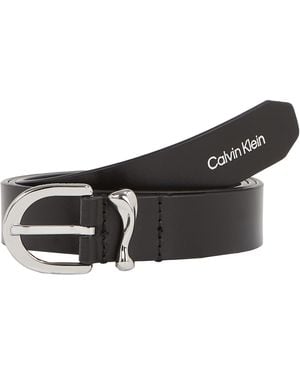 Calvin Klein Must Organic Loop Belt 25MM Cinghie - Nero