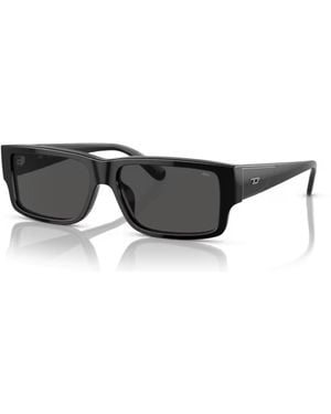 DIESEL Dl 2003 Glossy Black/dark Grey 57/15/145 Men Sunglasses