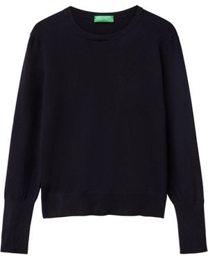 Benetton Maglia G/C M/L 104HD10CB Maglione - Blu