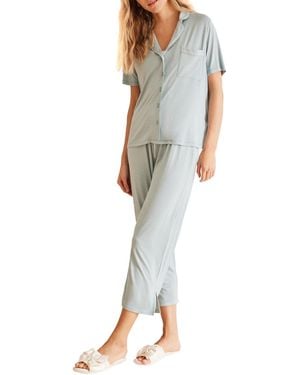 Women'secret Pijama Camisero Lunares Azul Ecovero Pyjama - Negro