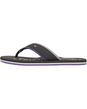 Tommy Hilfiger Hilfiger Tumble Beach Sandal Fm0fm05710 Flip Flops - Black