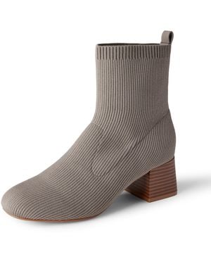 Amazon Essentials Knit Stretch Ankle Boots - Gray
