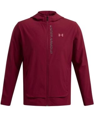 Under Armour S Outrun The Storm Jacket Running Red S