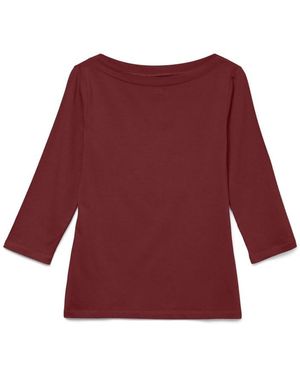 Vero Moda Vmpanda Modal 3/4 Top JRS Noos Langarmshirt - Rot