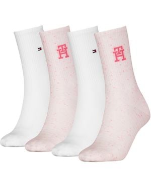 Tommy Hilfiger Monogram Nappy Calzino Classico - Rosa