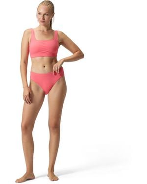 Speedo Textured Deep U-back 2 Piece Swimsuit Swimming Costume Coral Sands Size 36" Approx Uk 14