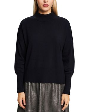 Esprit Pullover mit Stehkragen - Blau