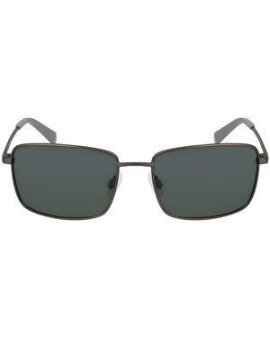 Nautica N102sp Polarized Rectangular Sunglasses - Black