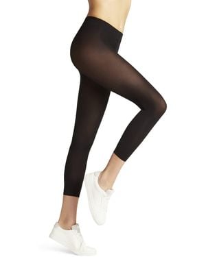 Esprit Falke Pure Matt 50 Den Capri W Le Semi-opaque Plain 1 Pair Leggings - Black