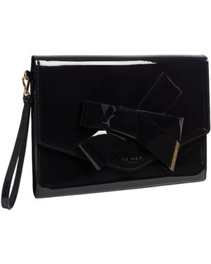 Ted Baker Pochette borsa da sera Nikkey Knot Bow Envelope Pouch Black nero