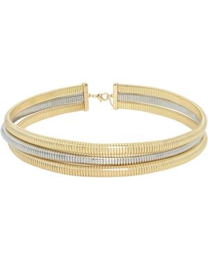 Steve Madden S Omega Chain Collar Necklace - Metallic