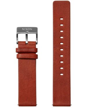 Nixon Uhrenarmband in der Farbe Cognac aus Leder - Rot