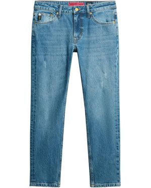 Superdry Röhrenjeans aus Bio-Baumwolle mit mittelhohem Bund or Mittelblau 27/32