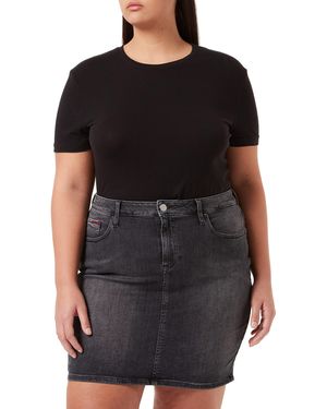 Tommy Hilfiger Classic Denim Skirt Jrvbk - Black