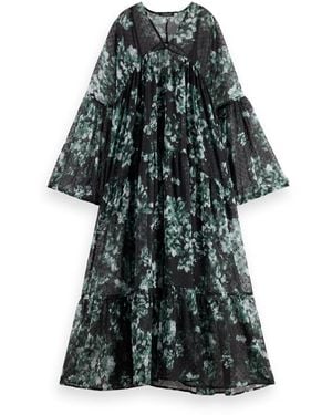 Scotch & Soda Printed Fil Coupe Maxi Dress Abito Casual - Multicolore