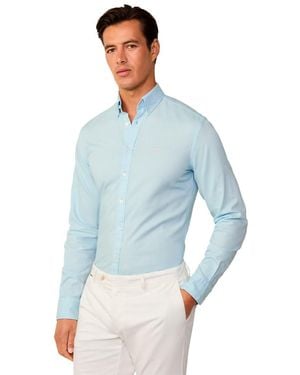 Hackett Hackett Ess Gmd Oxford Long Sleeve Shirt Xl Blue