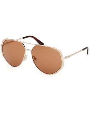Guess Occhiali da Sole GU00219 32E matte pale gold 59/13/140 Donna - Nero
