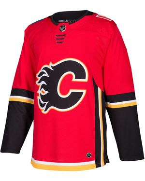 adidas Calgary Flames NHL ClimaLite Authentic Team Hockey Jersey Maglia - Rosso