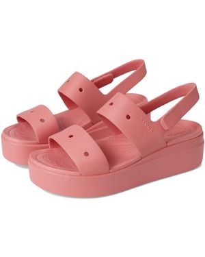 Crocs™ Brooklyn 4u Sandaal Met Lage Sleehakken Voor - Rood