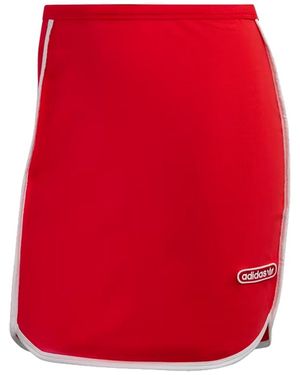 adidas Minigonna unisex con cuciture - Lifestyle, Gonne, Rosso vivido, S