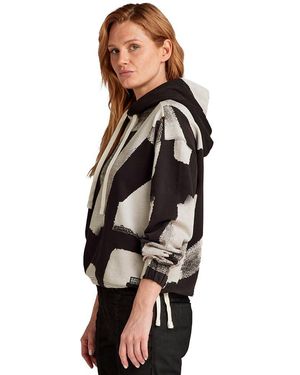 G-Star G-Star para Mujer Sudadera Calligraphy Allover Loose Hooded - Negro