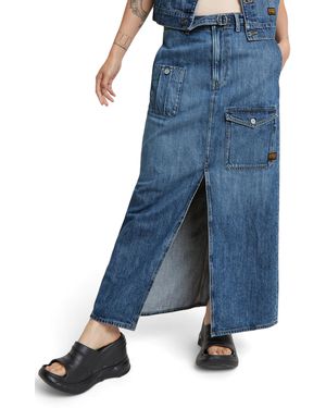 G-Star RAW Belted Cargo Long Skirt Wmn - Blue