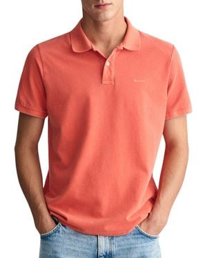 GANT Sunfaded Pique Polo Shirt Men - M - Red