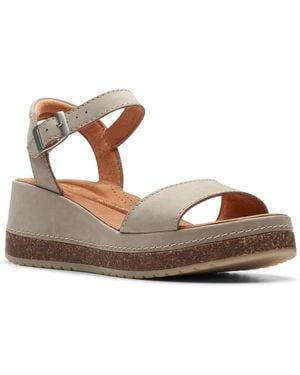 Clarks Kassanda Lily Wedge Sandals - Brown