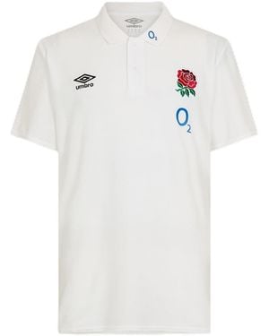 Umbro S England Rugby 2024 Cvc Polo Shirt Short Sleeve Brilliant White Xxl