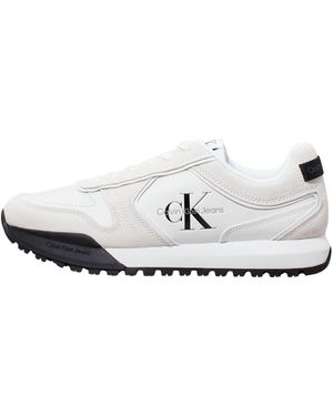 Calvin Klein Uomo Sneakers da Runner Toothy Irregular Lines Scarpe - Nero