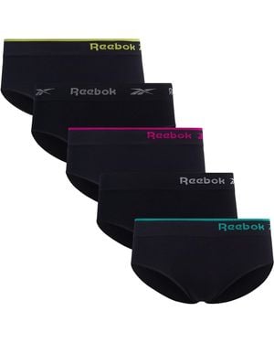 Reebok 5 Pack Stretch Performance Seamless Bikini Briefs - Breathable Underwear For - Blue