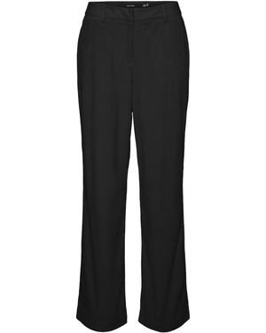 Vero Moda Vmnora Mw Straight Corduroy Pants Stoffhose - Schwarz