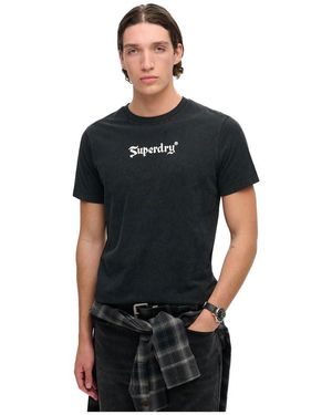 Superdry Retro Rock Short Sleeve T-shirt L Black