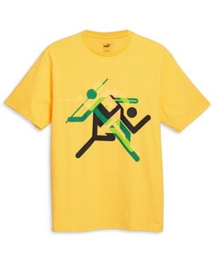 PUMA Olympic Village Wear Tee T-Shirts - Gelb