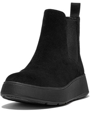 Fitflop F-Mode Suede Flatform Chelsea Boots (All) Boots - Black