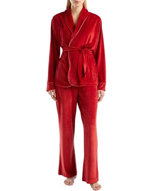 Benetton 36C33F02Y Pantalone del Pigiama - Rosso