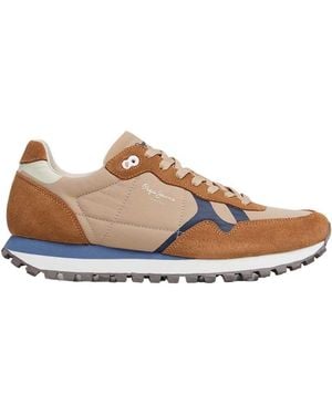 Pepe Jeans Brit-on Prints M Trainer - Brown