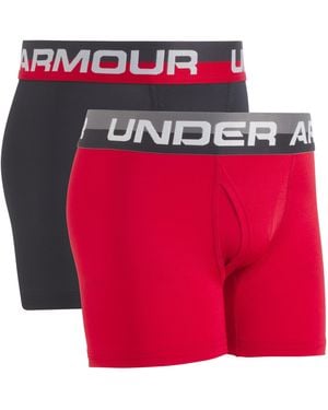 Under Armour Boys' Big Performance Boxer Briefs - Red
