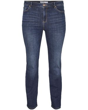 Vero Moda Jeans VMCFLASH MR STRAIGHT LI3300 GA CUR NOOS - Blau