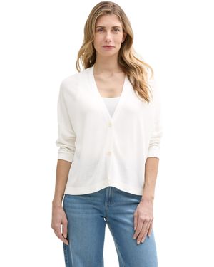 Tom Tailor Cardigan Strickjacke - Weiß