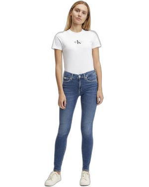 Calvin Klein Jeans Mid Rise Skinny J20J221581 Pantaloni - Blu