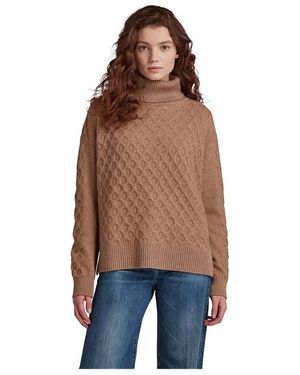 G-Star Cable Turtle Neck Loose Maglione - Multicolore